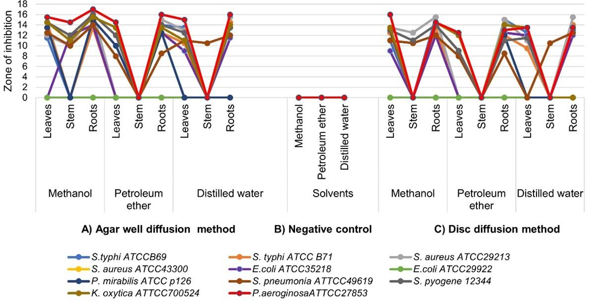 Evaluation of phytochemical profile and antimicrobial activity of Tragia brevipes extracts against pathogenic bacteria